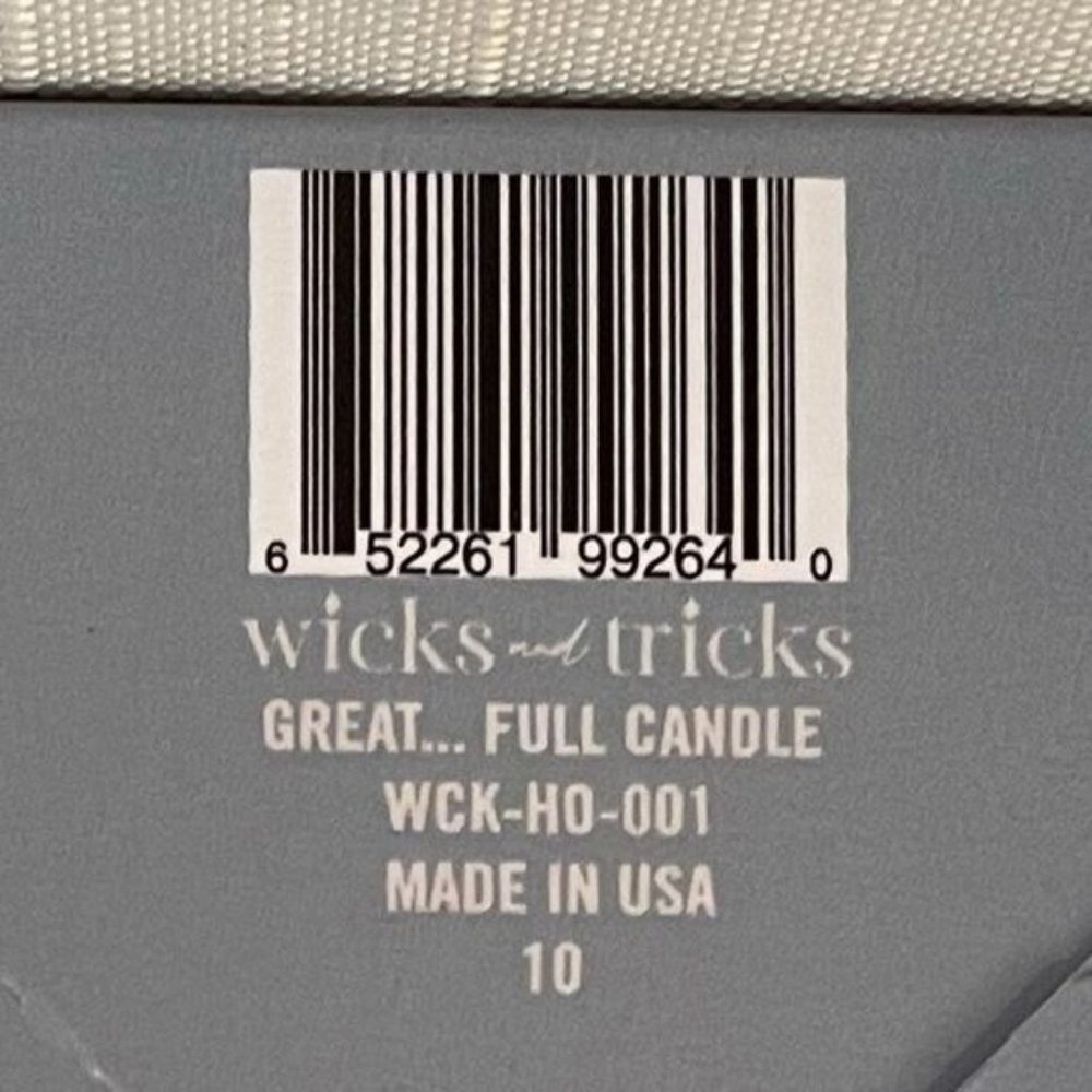 Wicks and Tricks Candle 10 oz Great Full White Birch Scent New in Glass Jar - Picture 7 of 8